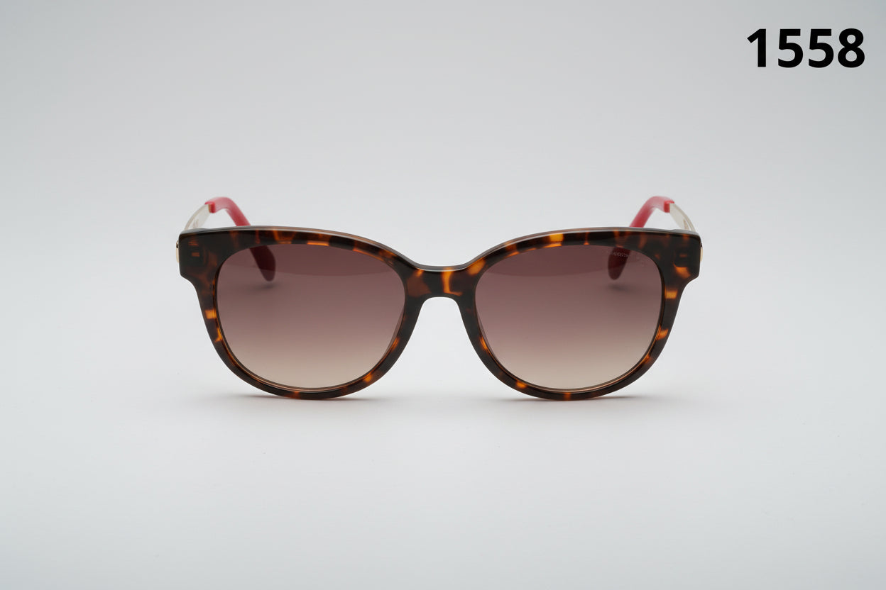 Elegant Black & Gold Gradient Lens Fashion Sunglasses 1558