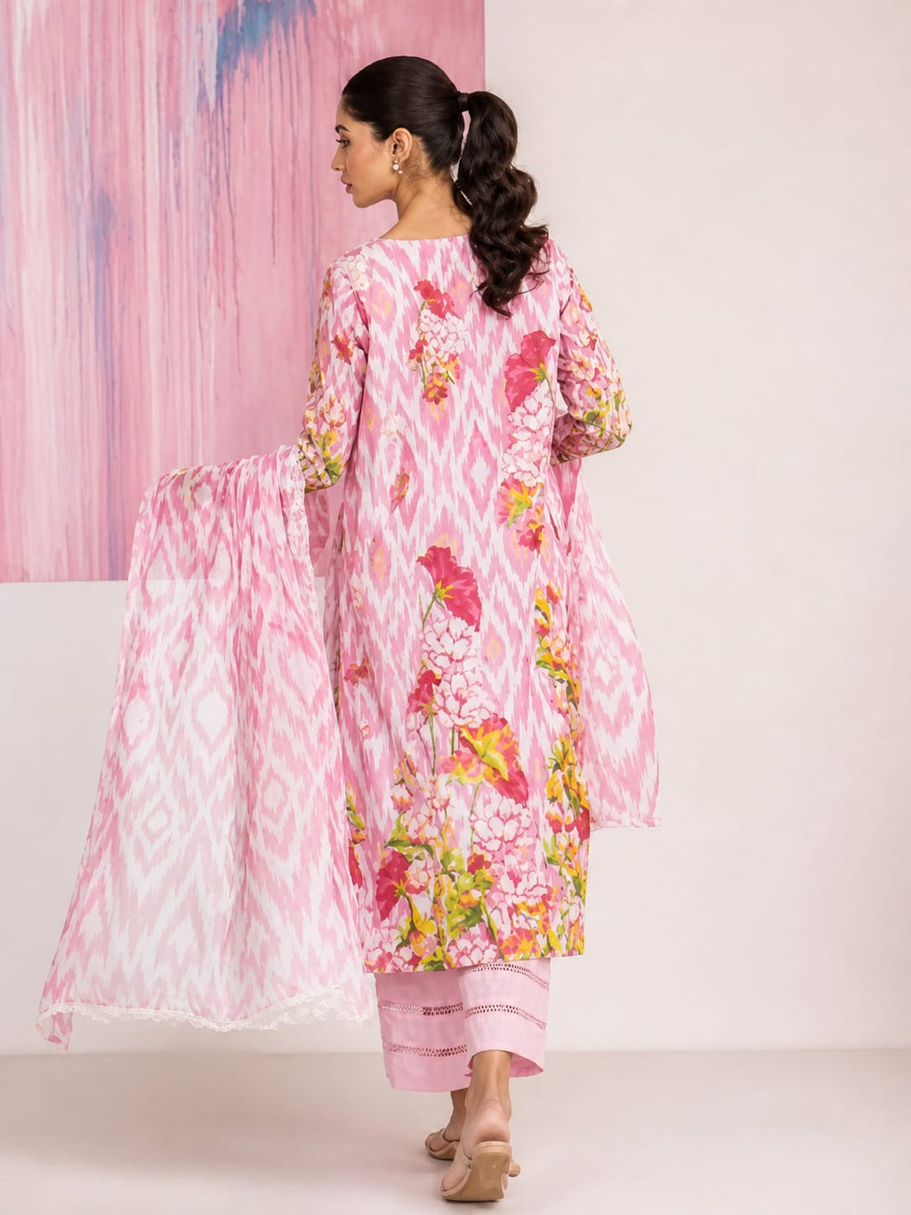 Luxury Digital Printed Lawn Three Piece Set-C249