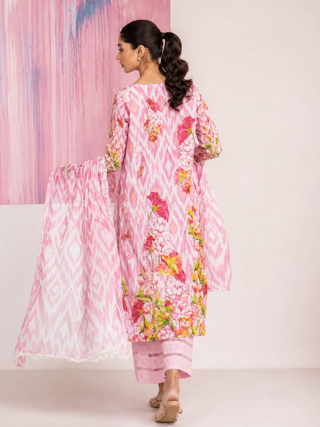 Luxury Digital Printed Lawn Three Piece Set-C249