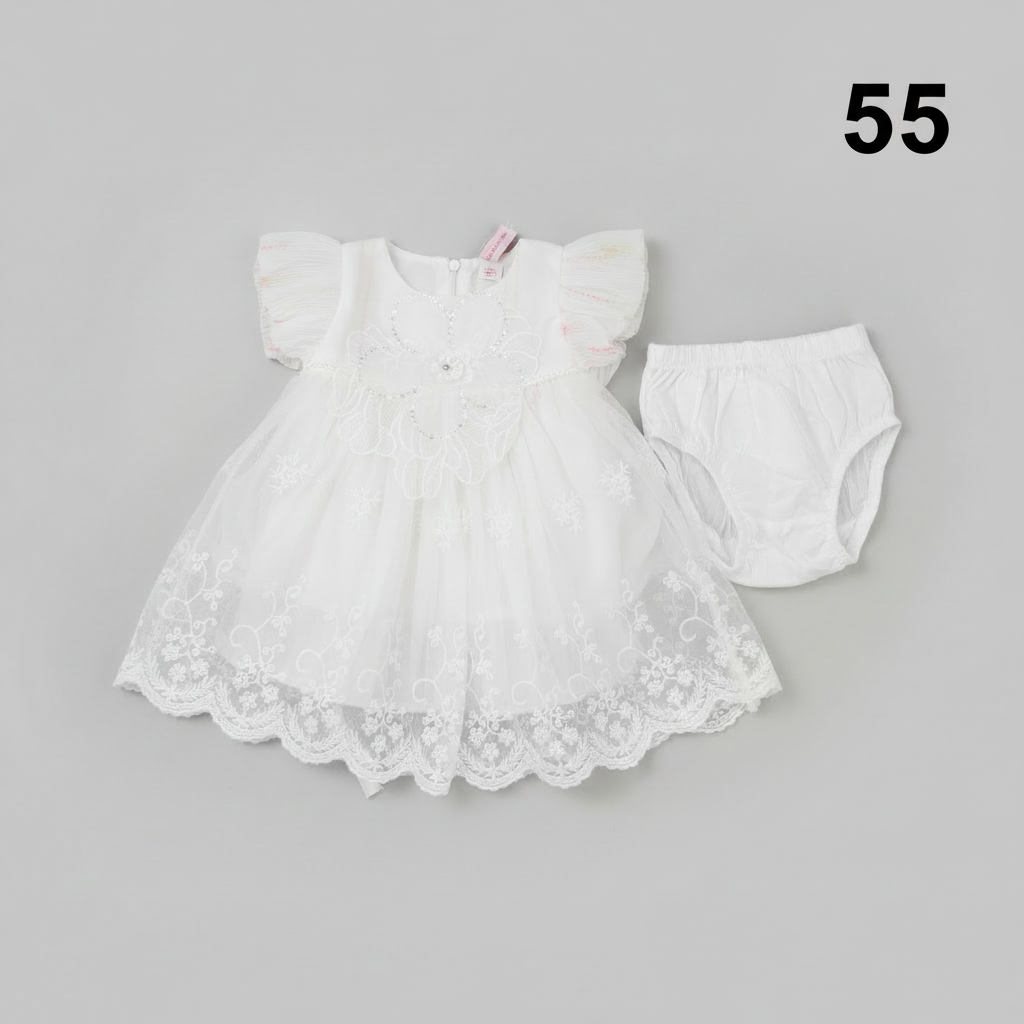 Girls Party Dress with Bloomers Set 55