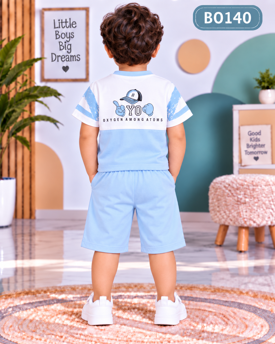 Premium Boys Graphic T-Shirt & Shorts Set-BO140
