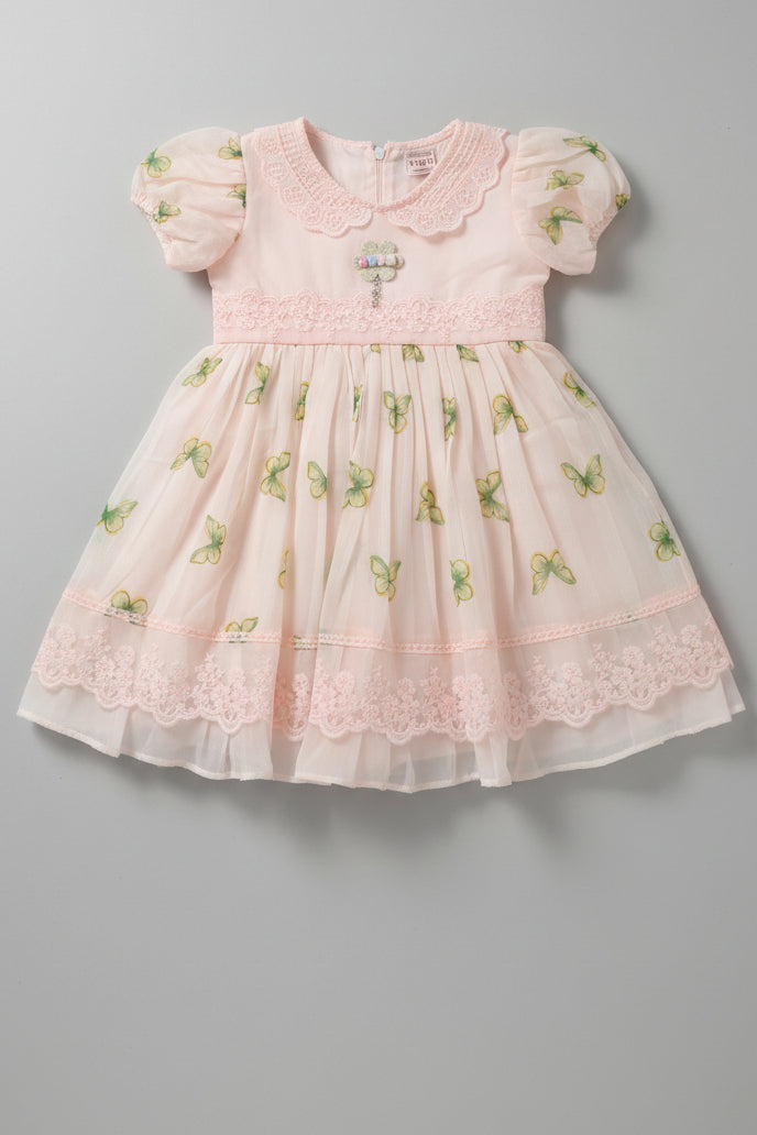 Girls Butterfly Lace Party Dress 035