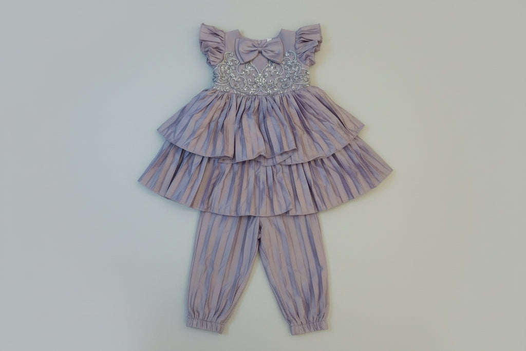 Baby Girls Elegant Embroidered Dress 258