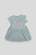 Girls Bird & Floral Printed Dress-3310