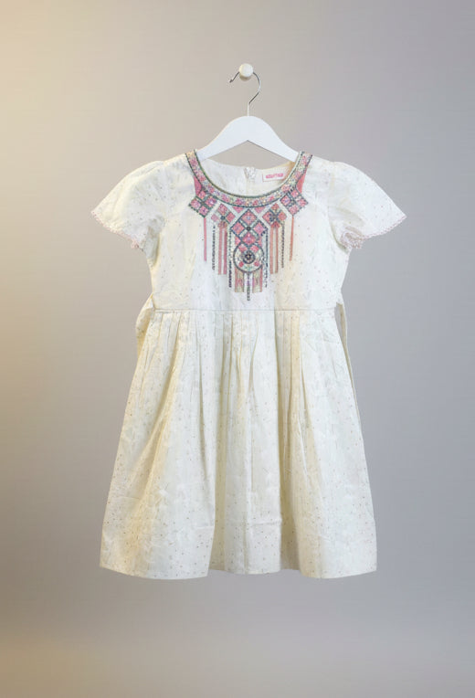 Girls Embroidered Party Wear Frock A80