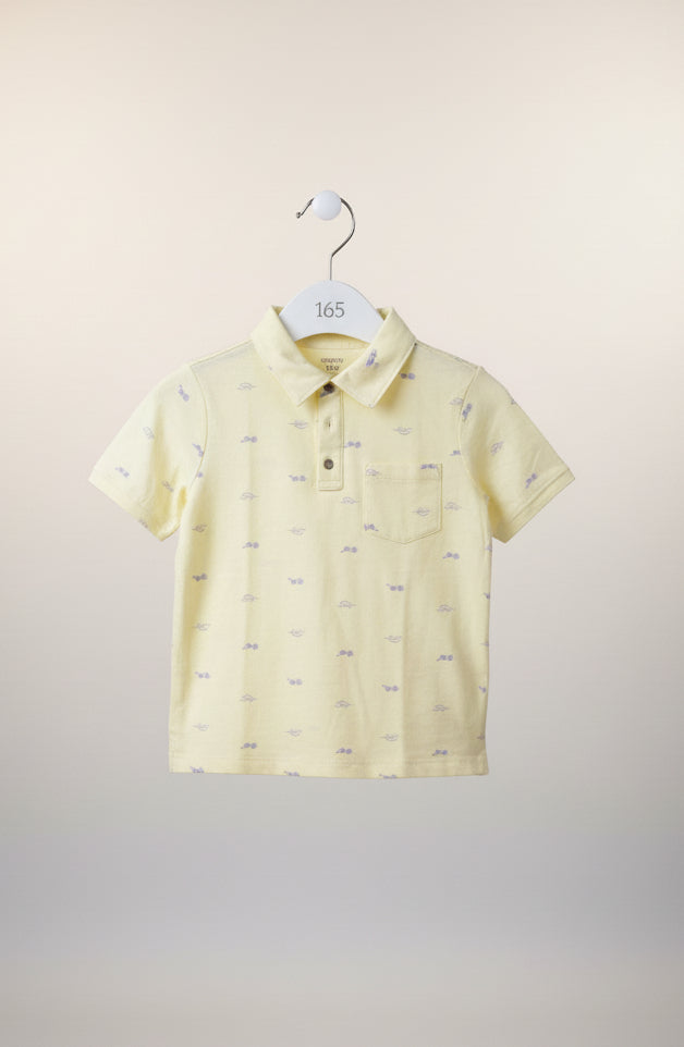 Boys Premium Polo Shirt – Soft Cotton Piqué 165 Pastel Yellow