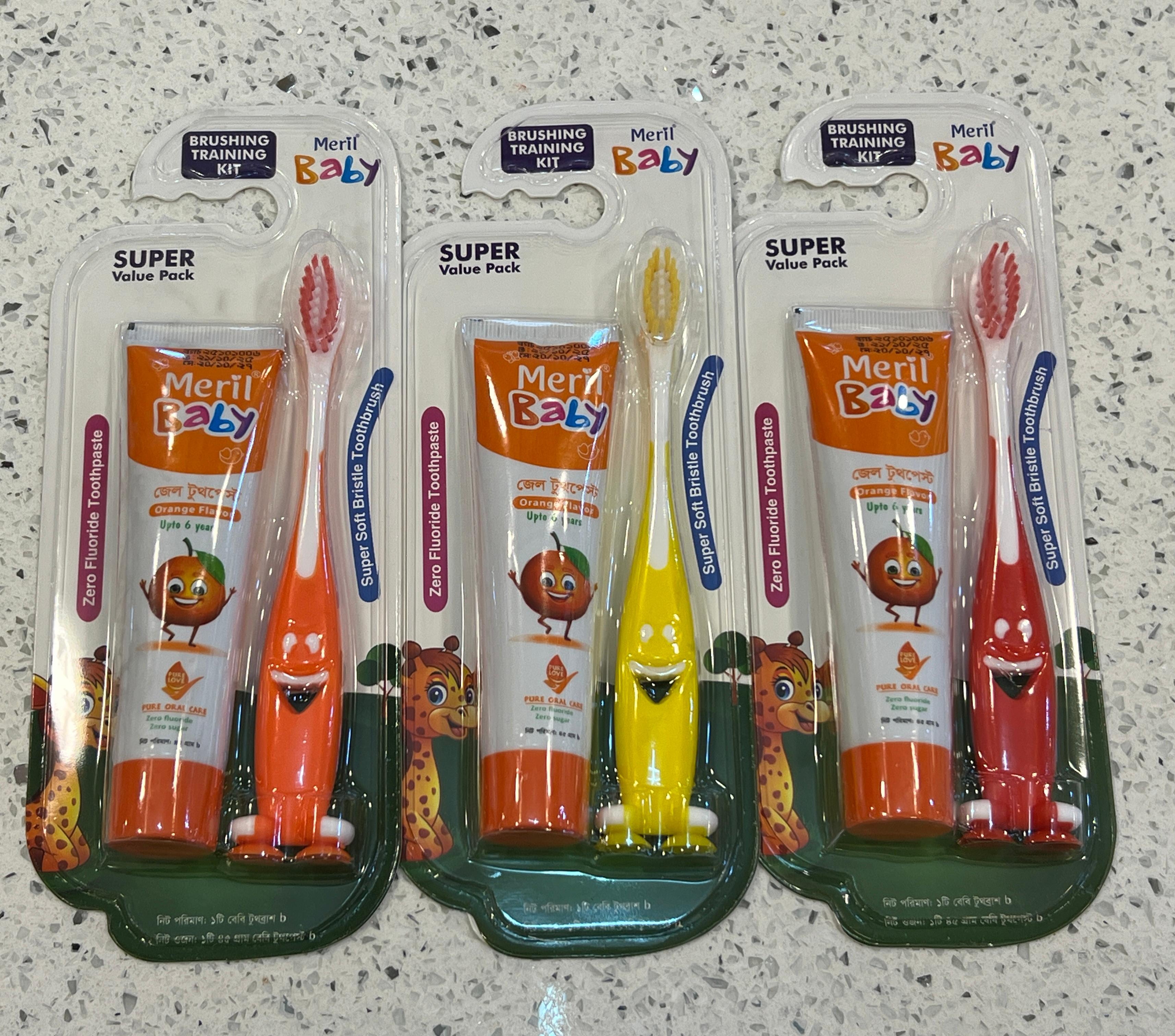 Meril Baby Toothbrush – Extra Soft Bristles (Ages 0–6 Years)