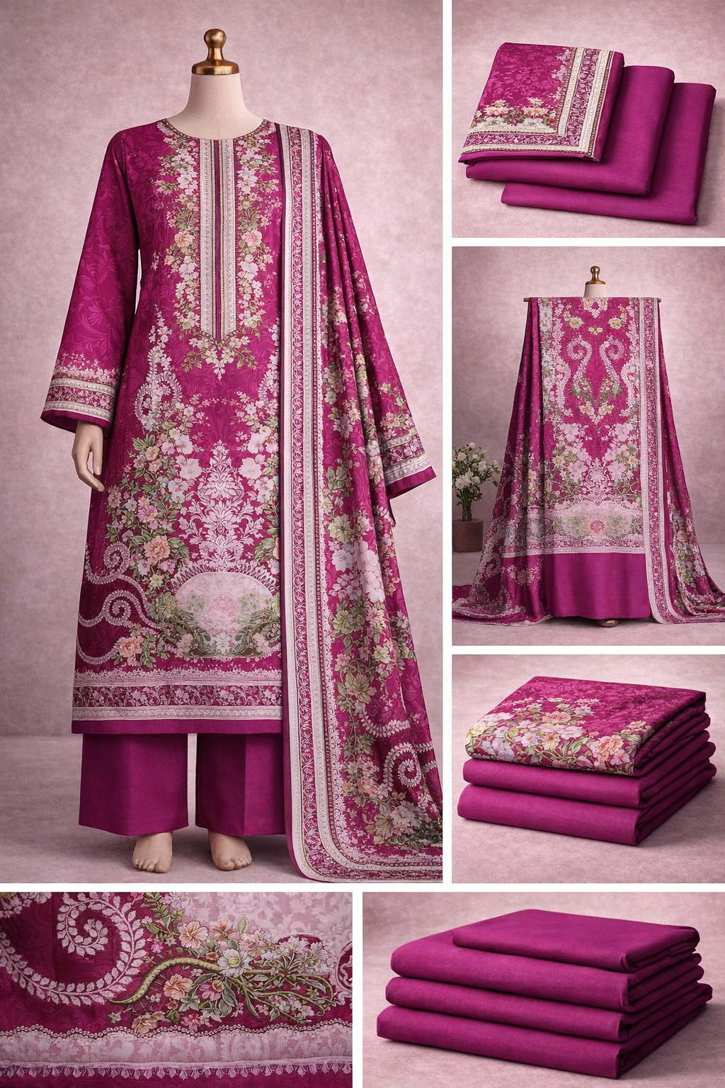 Premium Digital Printed Three Piece Lawn Suit 1154