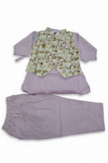 Boys Premium Floral Waistcoat Kurta Pajama Set 413