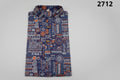 Boys Red Printed Short Sleeve Mandarin Collar Shirt 2712
