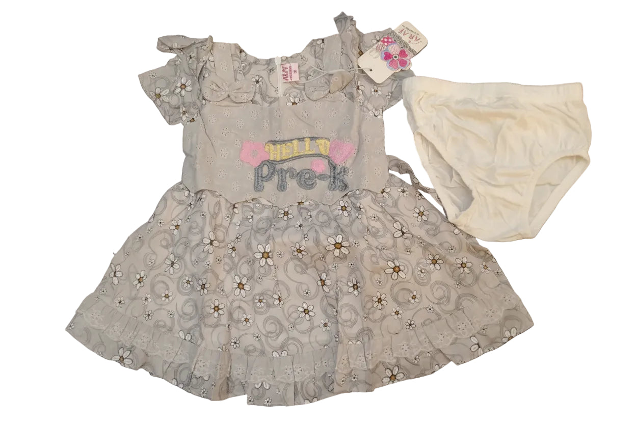 Girls Floral Dress Set with Bloomer 205
