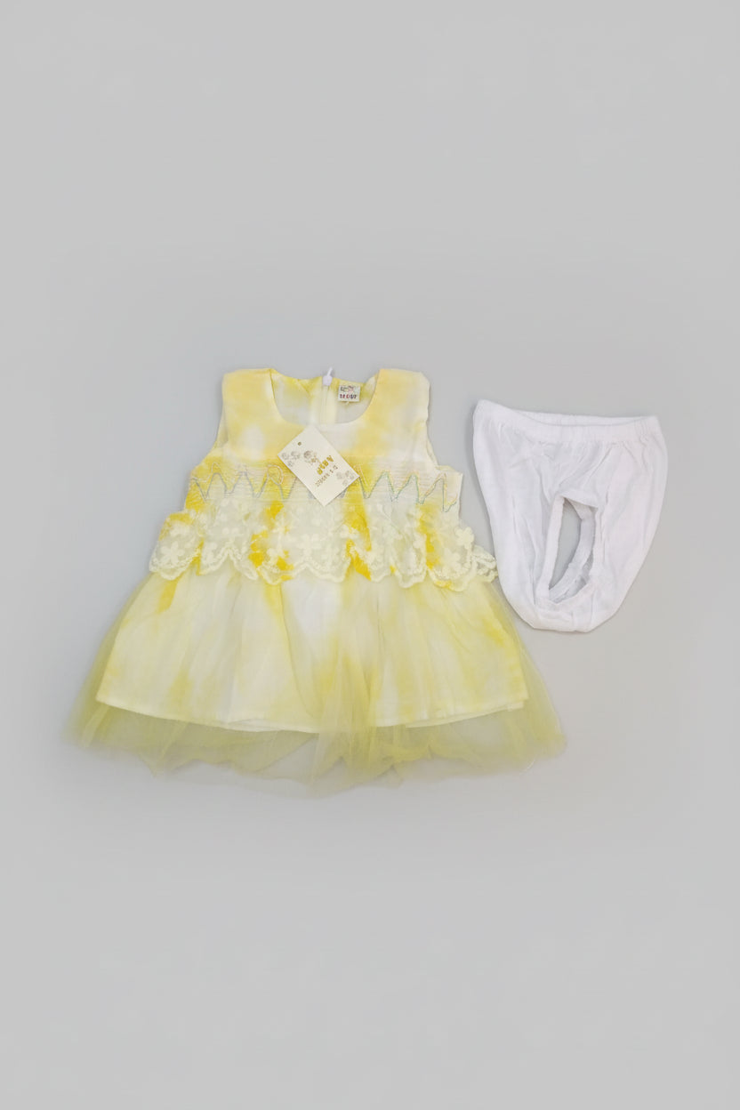 Girls Net Party Dress Set with Bloomers 0081