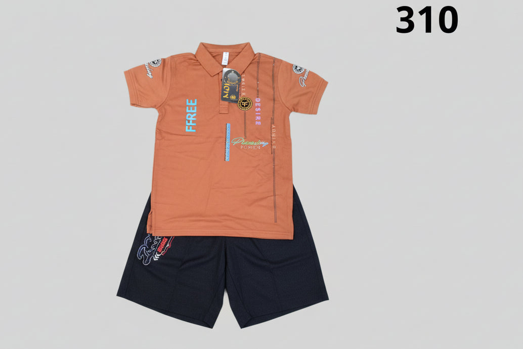 Boys Premium Polo T-Shirt & Casual Pant Set – “Prevailing Power” Edition..310.