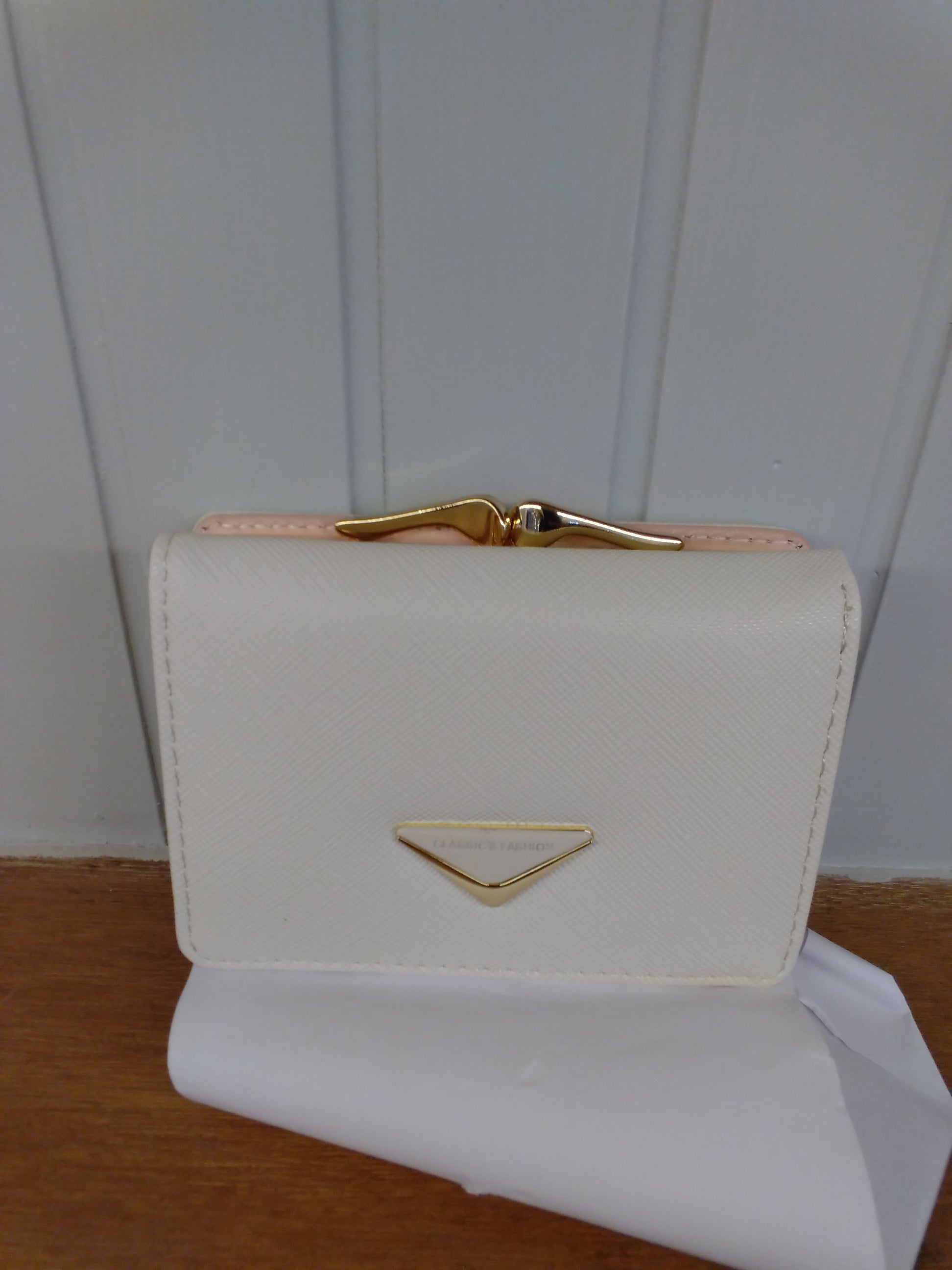 Classic White Mini Wallet for Women