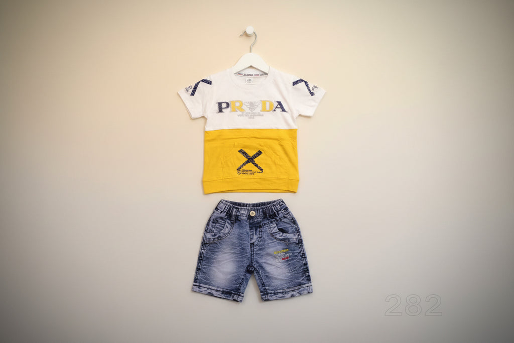 Boys T-Shirt & Denim Shorts Set 282