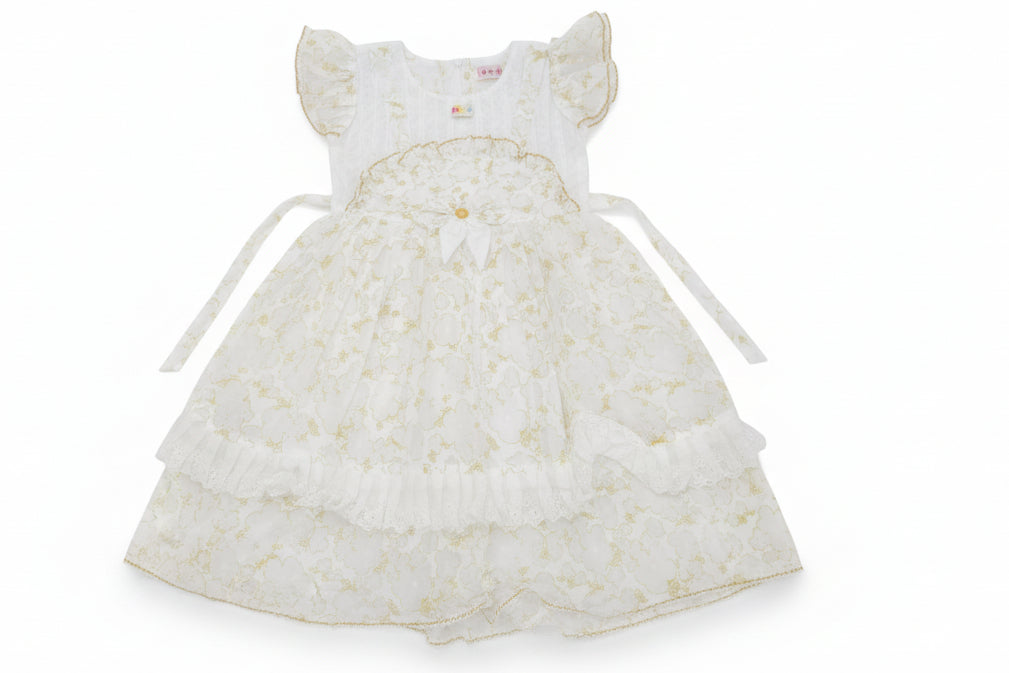 Girls Floral Layered Party Dress A71