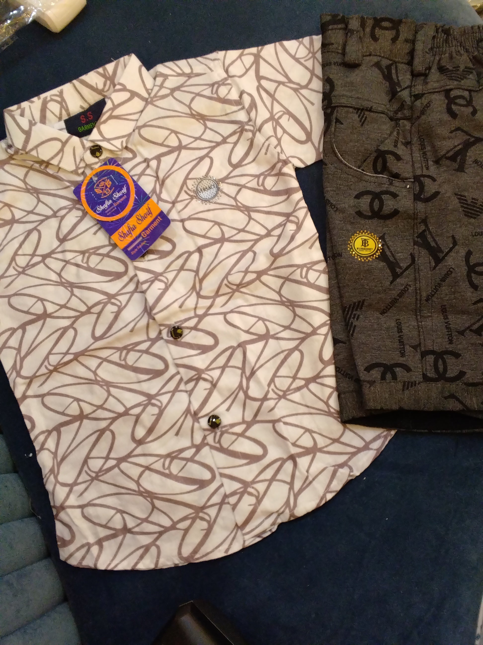Boys Premium Printed Shirt & Pant Set 381