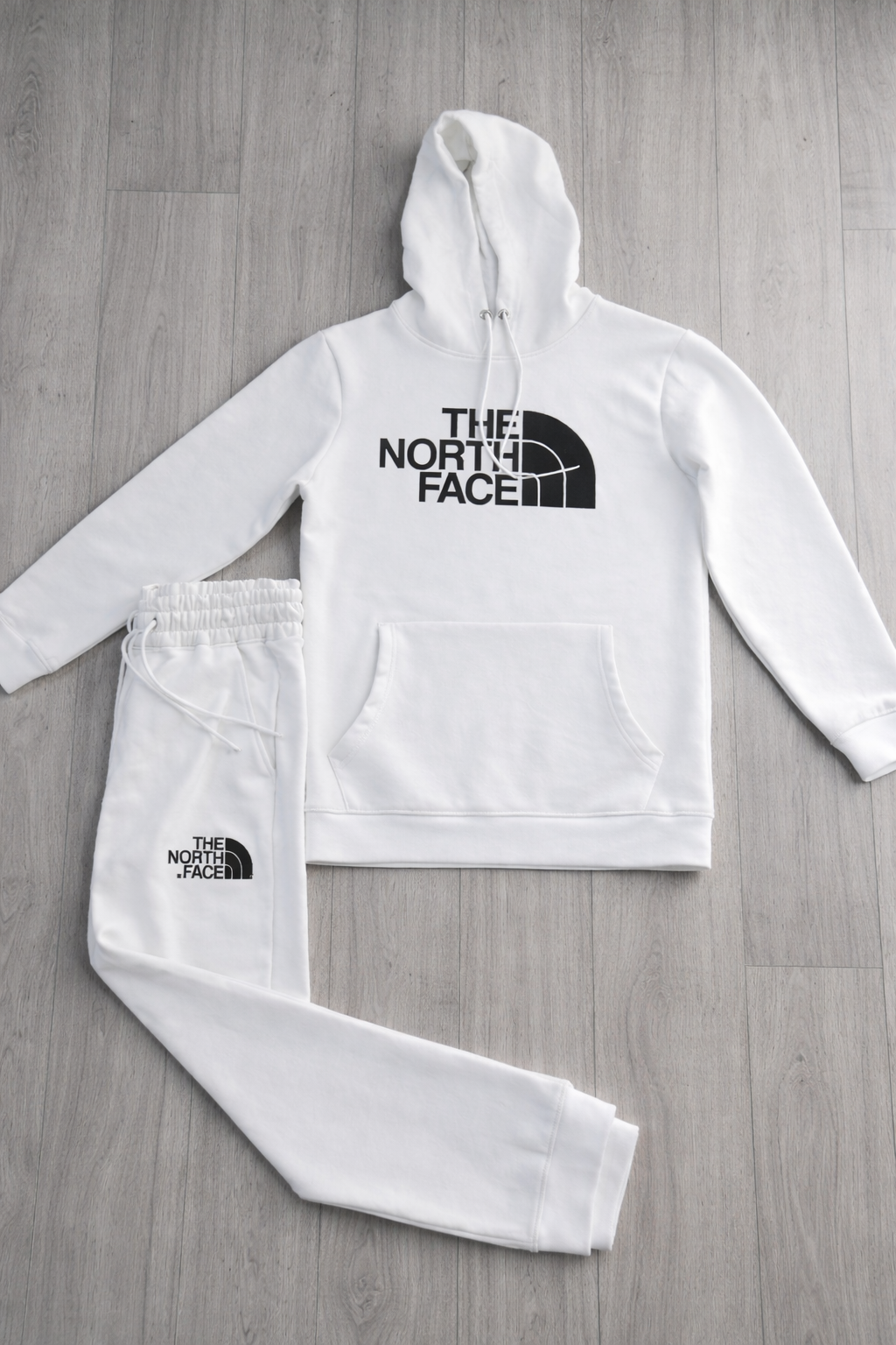 Premium Logo Hoodie & Joggers Set for Men TNF-1036 Off White