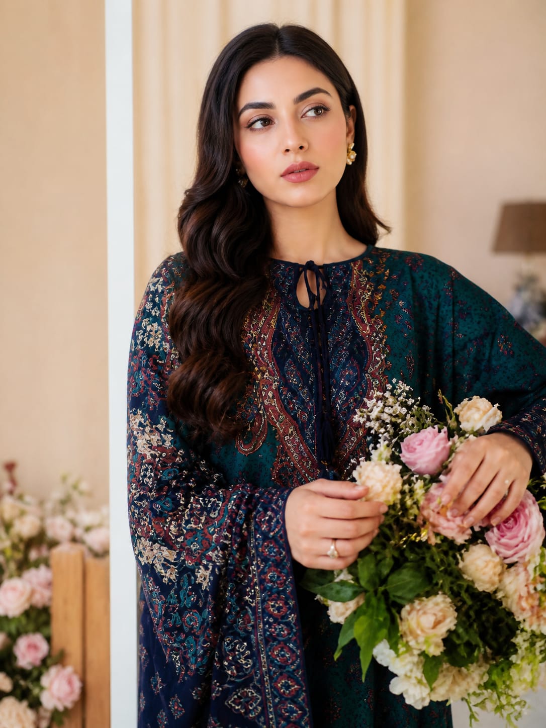 Luxury Digital Printed Lawn Three Piece Set-C248