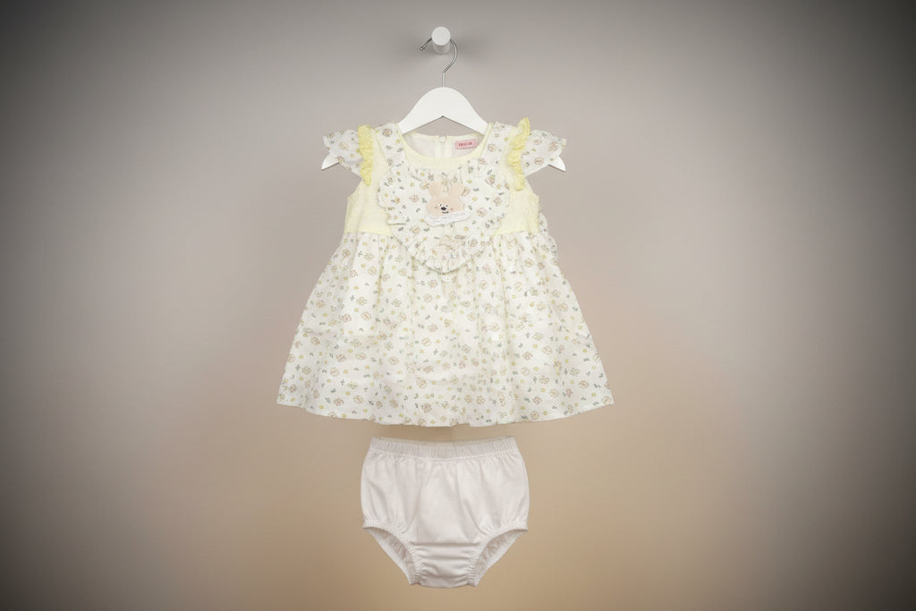 Girls Cotton Dress Set with Bloomers 058