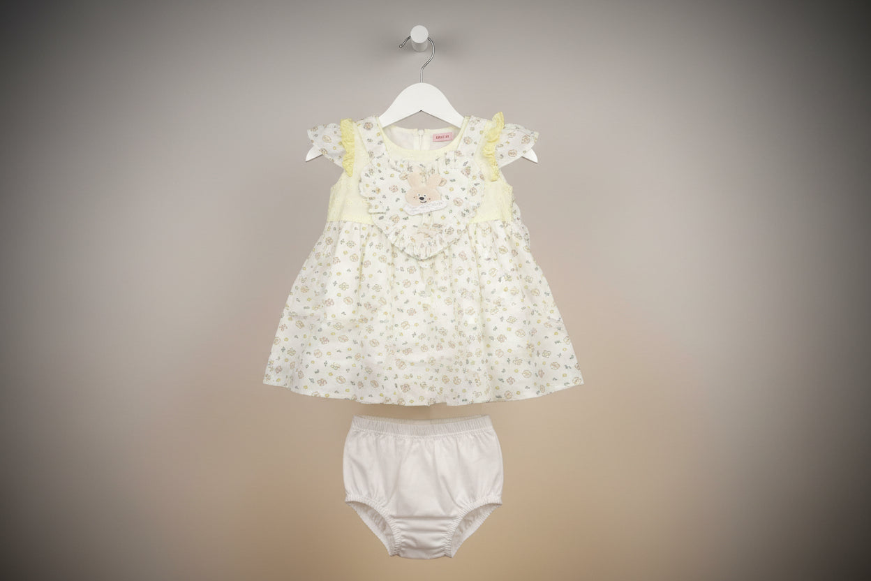 Girls Cotton Dress Set with Bloomers 058