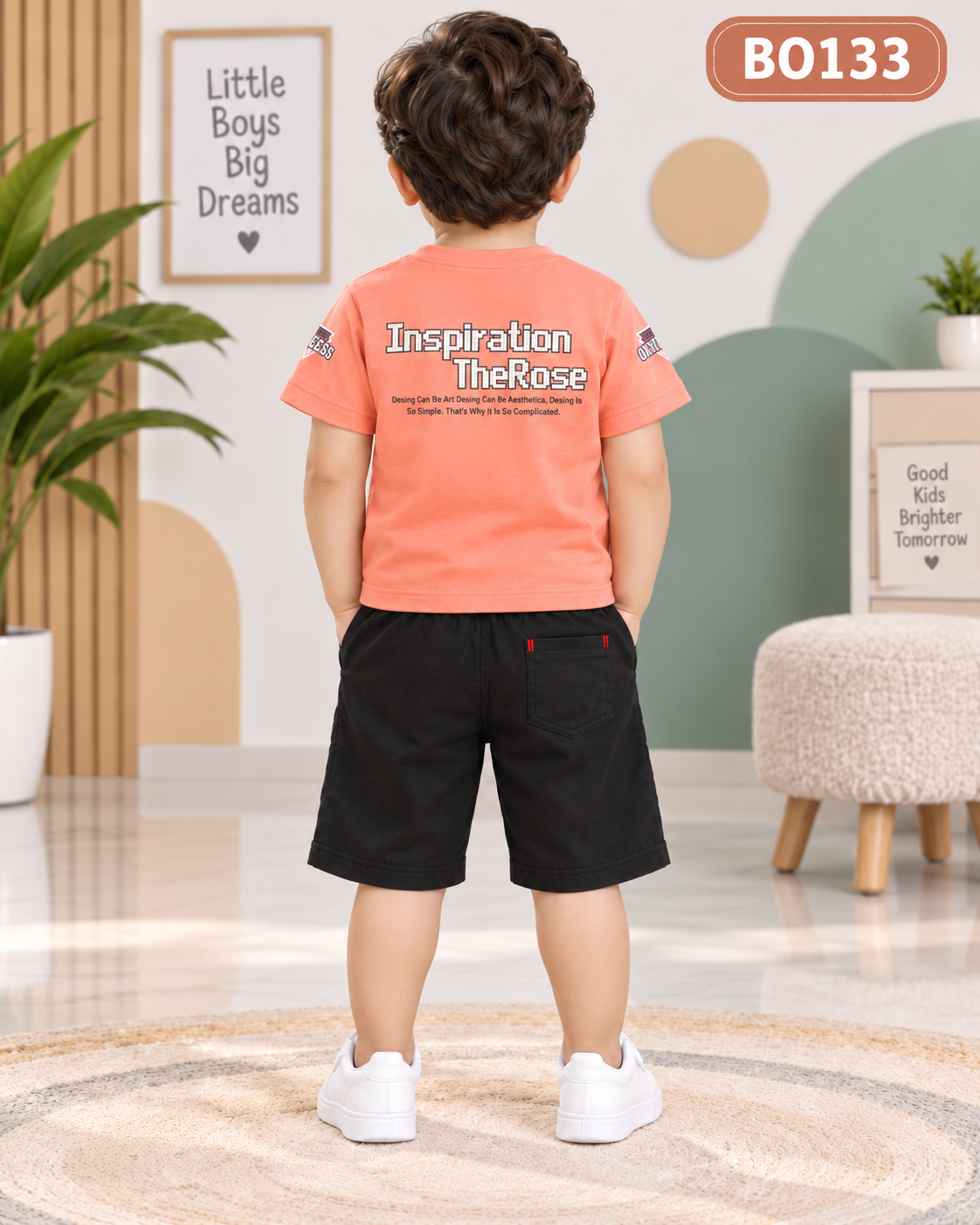 Boys Premium T-Shirt & Cargo Pant Set- BO133