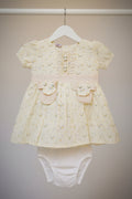 Baby Girls Floral Lace Cotton Frock Set with Bloomers 181