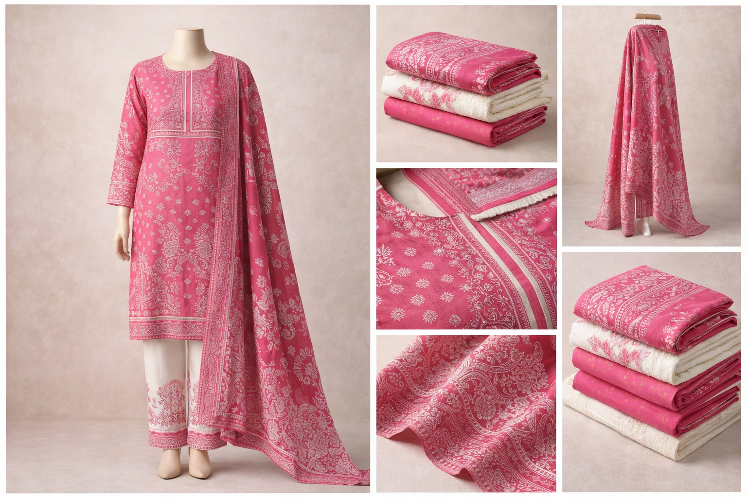 Premium Floral Unready Three Piece-C133