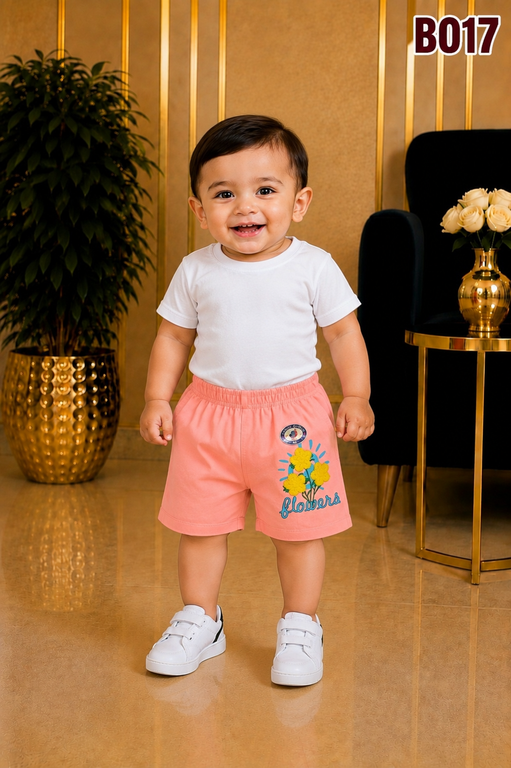 Premium Baby Floral Cotton Shorts-BO17