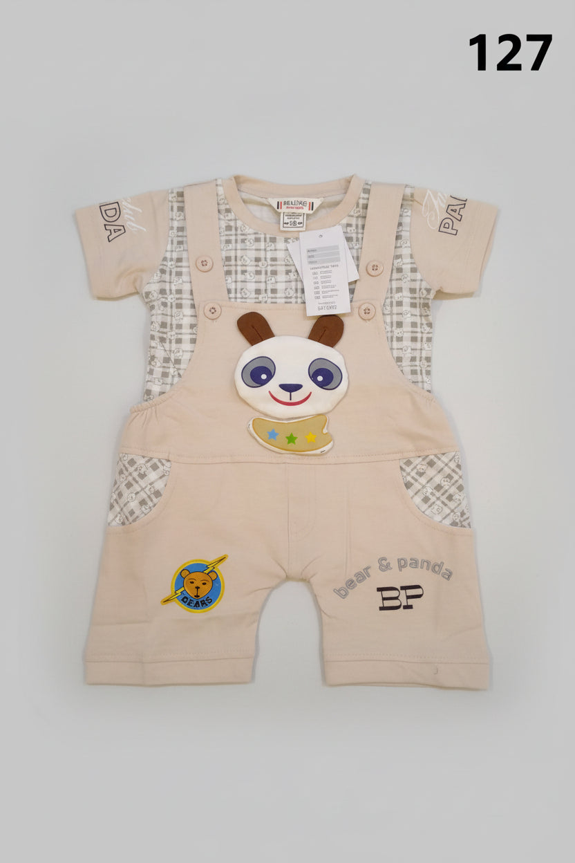 Bear & Panda Baby Dungaree Set 127