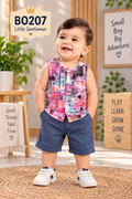 Premium Boys  Printed  Sleeveless & Shorts Set-BO207