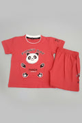 Kids Panda Print T-Shirt & Shorts Set – Funny Day 333