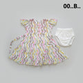 Baby Girl Printed Layered Dress with Inner Cotton Brief A/B/C