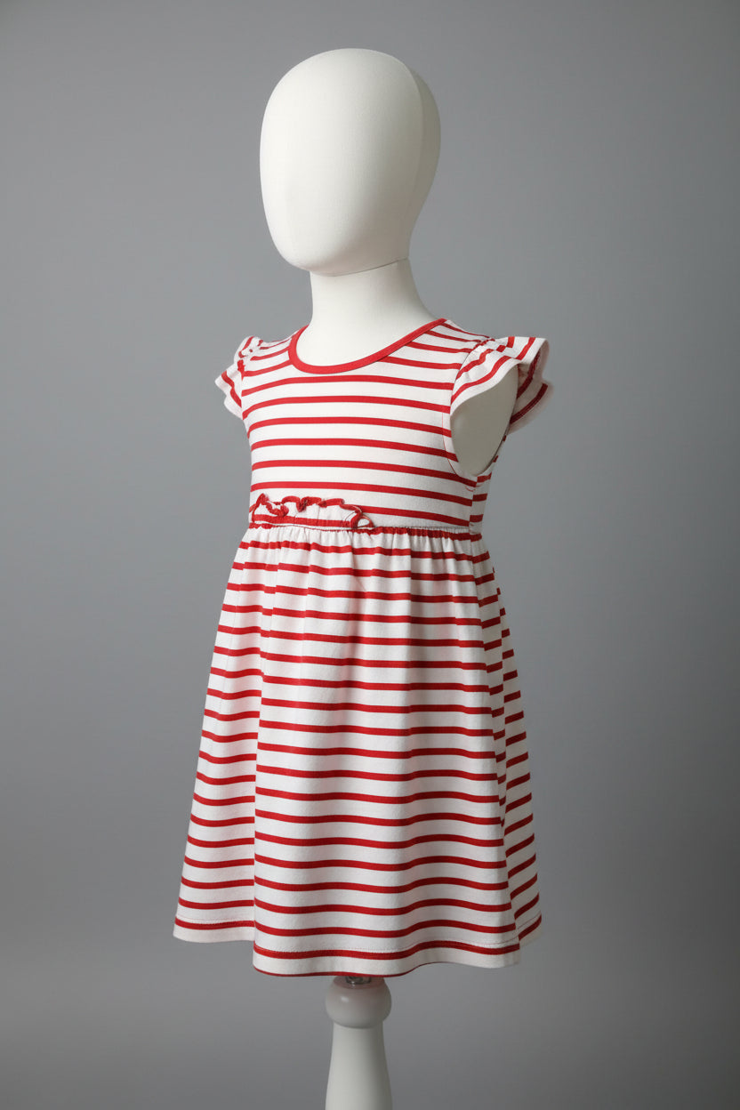 Girls Bird & Floral Printed Dress 3329