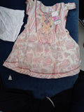 Girls’ Ethnic Printed Dress Set with Inner Shorts & Bow – 3 Piece Set.191.