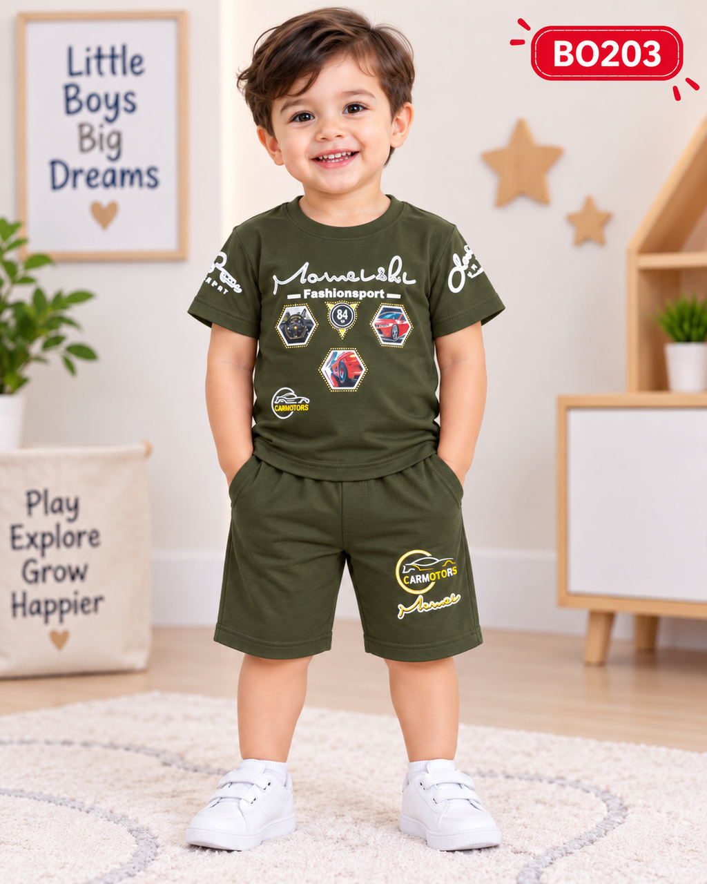 Premium Boys T-Shirt & Shorts Set-BO203