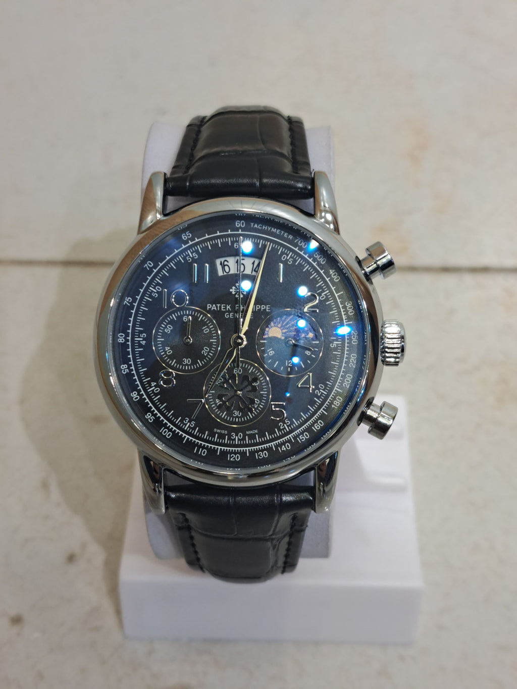 PP100 Multifunction Leather Strap Watch