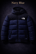 Mens Premium Hooded Puffer Jacket Navy Blue