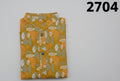 Boys Yellow Printed Short Sleeve Mandarin Collar Shirt 2704