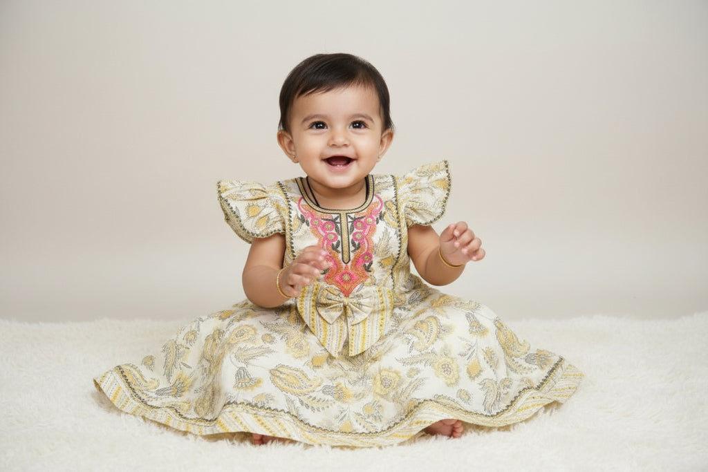 Baby Girls Floral Frock Dress Set with Bloomers (Pack of Variants) 339