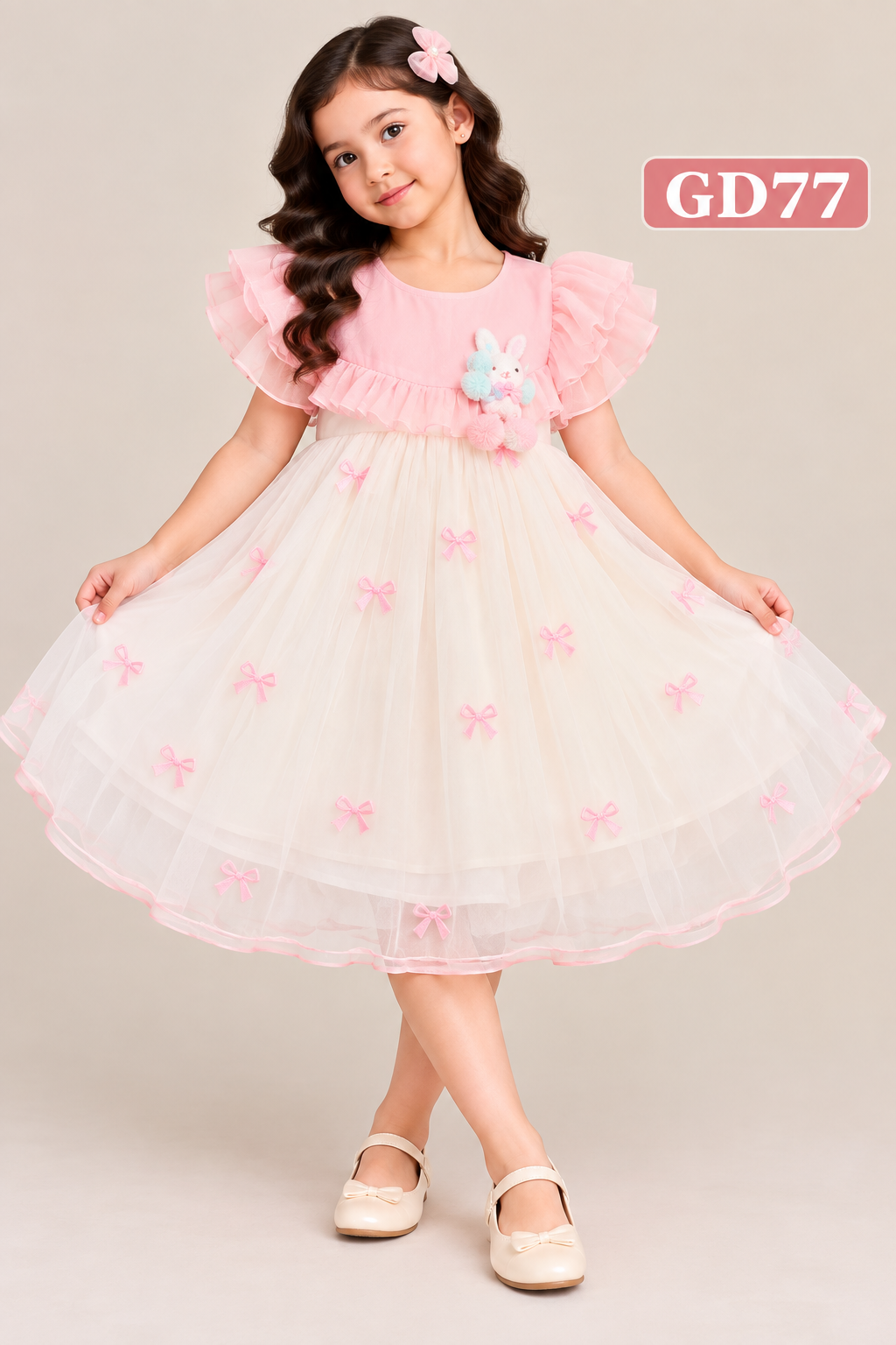 Premium Girls Bunny Tulle Party Dress – GD77