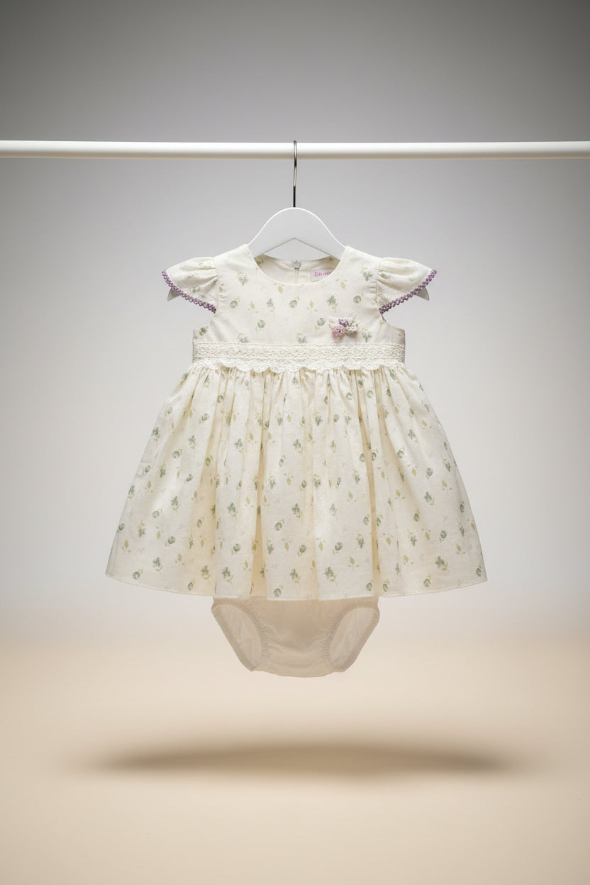 Baby Girls Floral Party Dress Set with Matching Bloomer 75