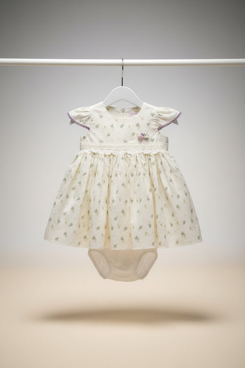 Baby Girls Floral Party Dress Set with Matching Bloomer 75
