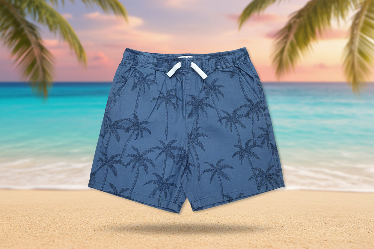 Kids Lobster Print Cotton Shorts-C20