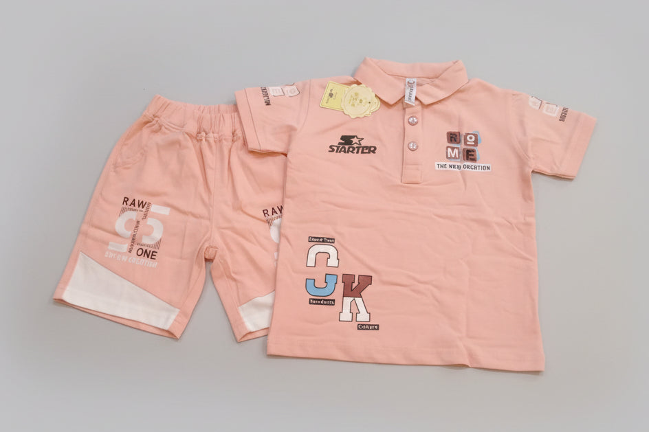 Kids Premium Polo Co-Ord Set – Starter Graphic Design 287