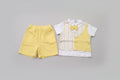 Baby Boys Formal Shirt & Shorts Set with Bow Tie