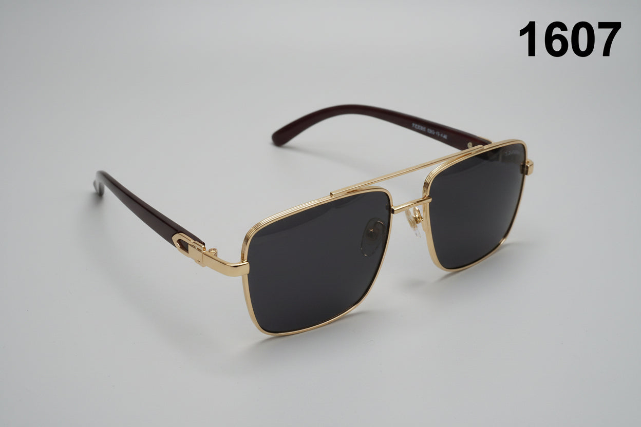 Classic Matte Square Frame Sunglasses 1607
