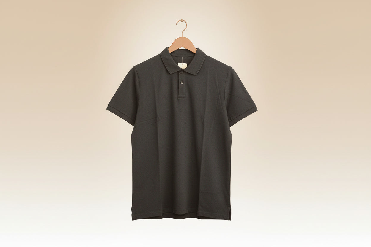 GATSBY Mens Polo T-shirt Dark Grey Poolbasics 4020