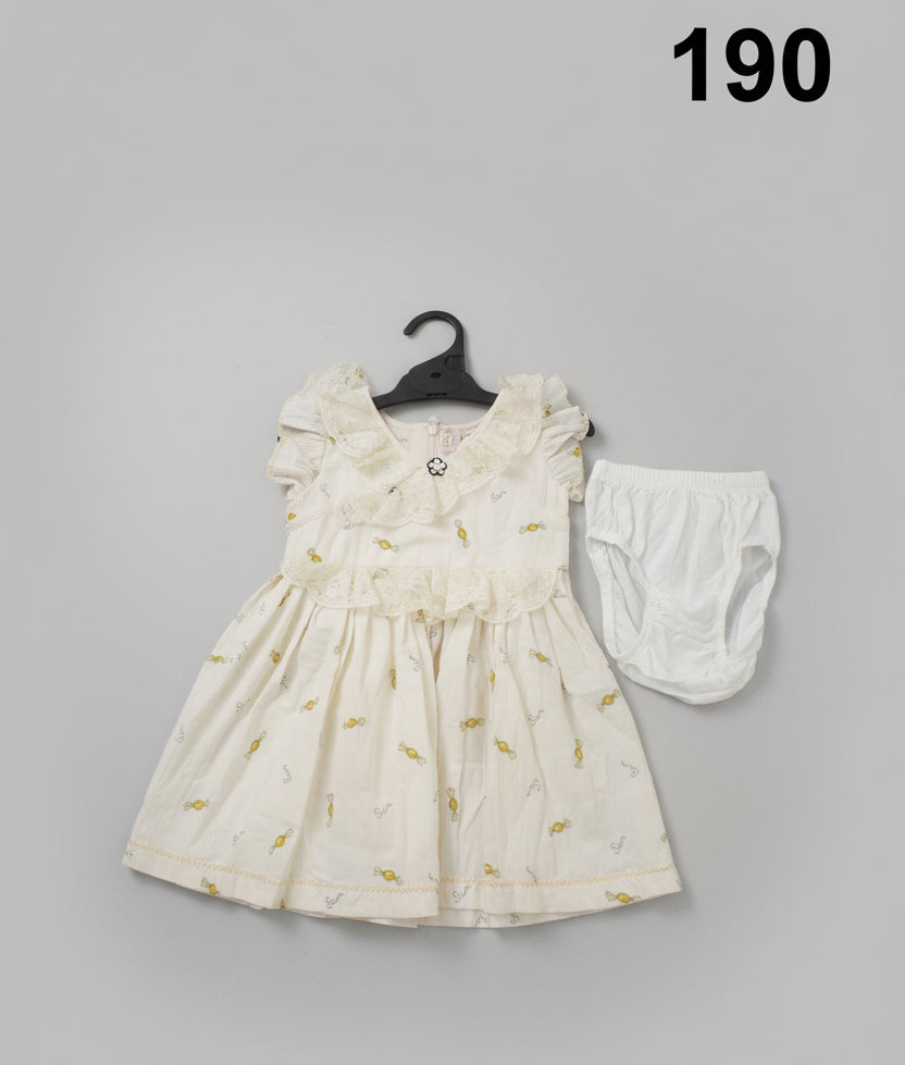 Girls Ruffle Cotton Dress Set 190