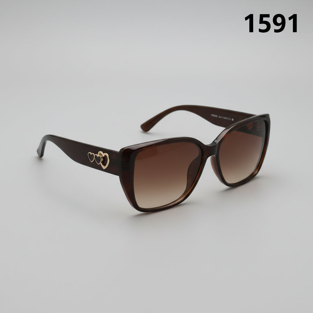 Classic Matte Square Frame Sunglasses 1591